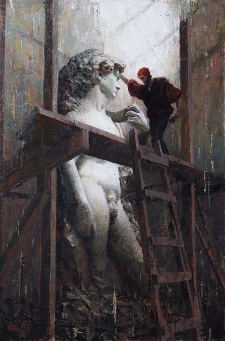 Liberating David - 30x20, Oil on Panel Image