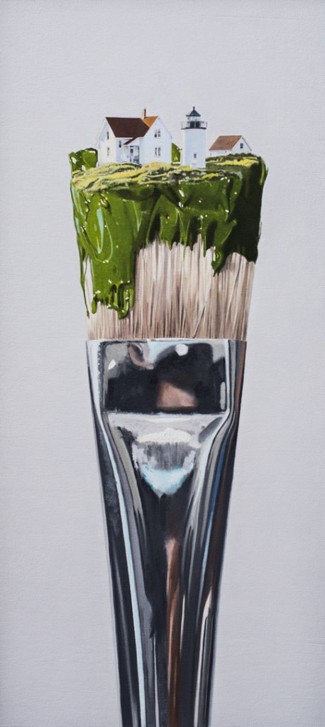 "Beacon," 22x10, oil on panel