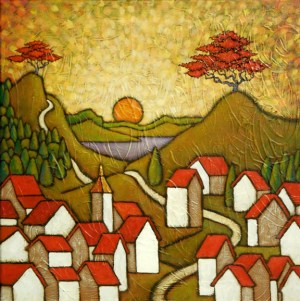 "Neighborly" by GC Myers, 18x18