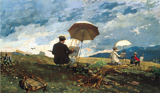 "Artists Sketching in the White Mountains" by Winslow Homer