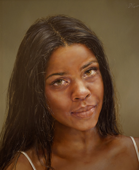 Pamela Carroll - Manal - One Green and One Brown Eye - 14x12 - Oil72