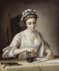 A Laundry Maid Ironing c.1765-82 Henry Robert Morland 1716-1797 Purchased 1894 http://www.tate.org.uk/art/work/N01403