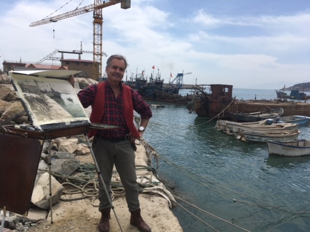 Joseph painting boats