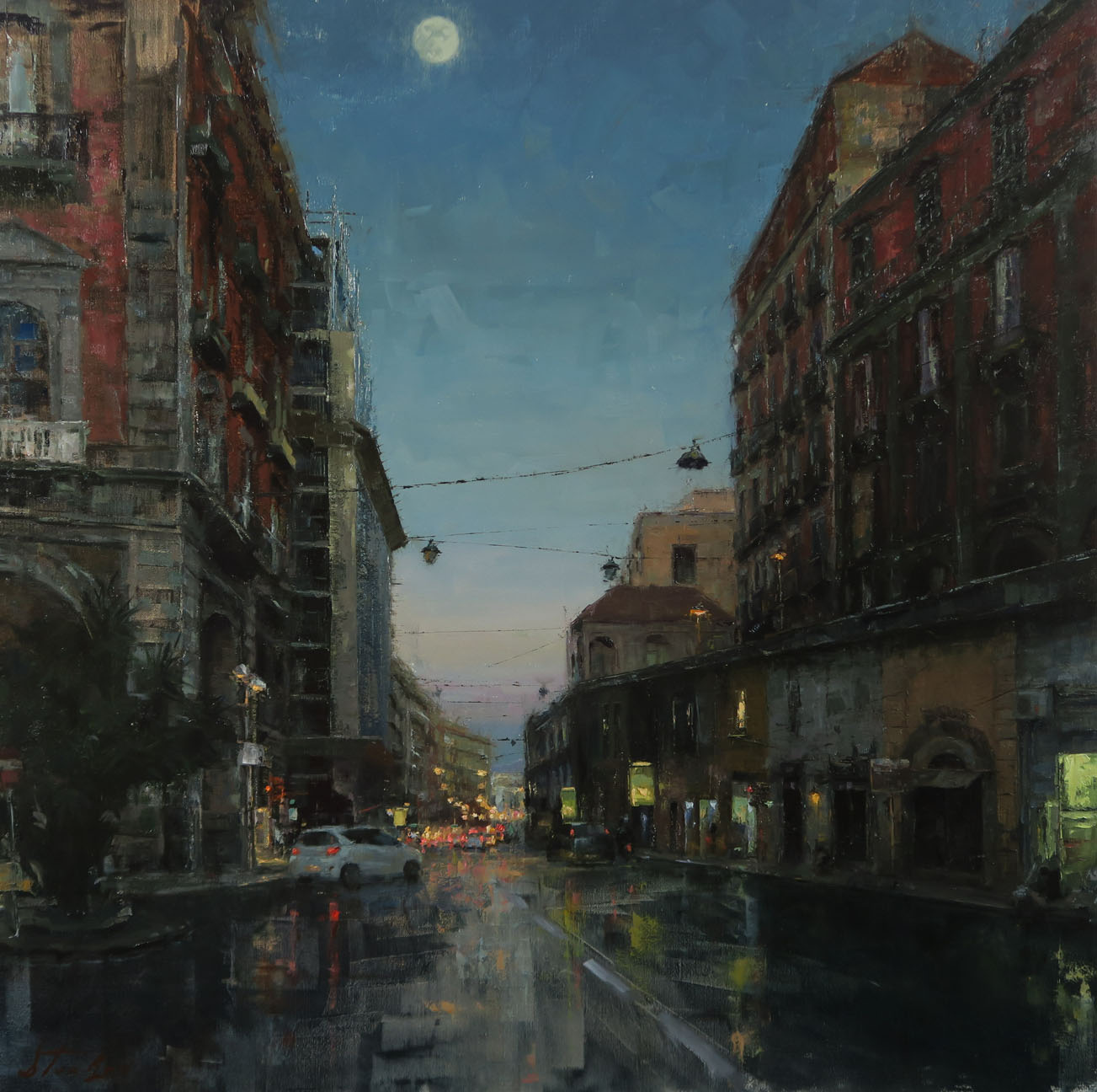 Giving Way to the Night -36x36- $10,500_sm